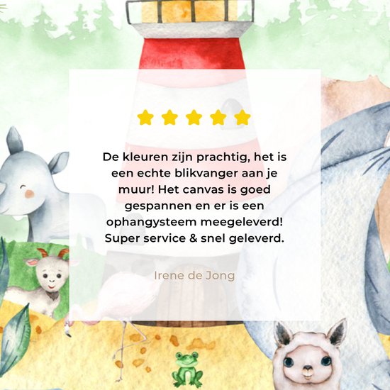 Toile - Chambre d'enfant - Enfant - Phare - Plage - Mer - Animaux - Bateau - Peinture sur toile - Toile canvas - 120x80 cm
