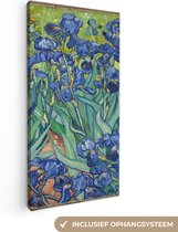 Canvas Schilderij Irissen - Vincent van Gogh - 40x80 cm - Wanddecoratie