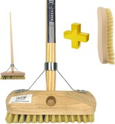 Synx Tools Luiwagen Fiber + Work hand brush Fiber Set - Multipack set - Scrubber - Balai de nettoyage - Brosses à récurer de récurage - Incl. Tige 150 cm
