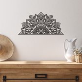 Wanddecoratie Mandala - Muurdecoratie Mandala - Muurdecoratie Hout - Wanddecoratie Hout - Muurdecoratie Woonkamer - Wanddecoratie Woonkamer - Wanddecoratie Industrieel - Wanddecoratie Slaapkamer - Home Decor - Wall Line Art - 49 x 24 cm