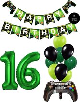 Cijfer Ballon 16 Game Videospel Verjaardag Thema - De Versiering voor de Gamers Birthday Party van Snoes