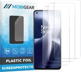 Mobigear Screenprotector geschikt voor OnePlus Nord 2T 5G | Mobigear Screenprotector Folie - Case Friendly (3-Pack)