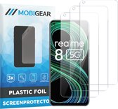 Mobigear - Screenprotector geschikt voor Realme 8 5G | Mobigear Screenprotector Folie - Case Friendly (3-Pack)