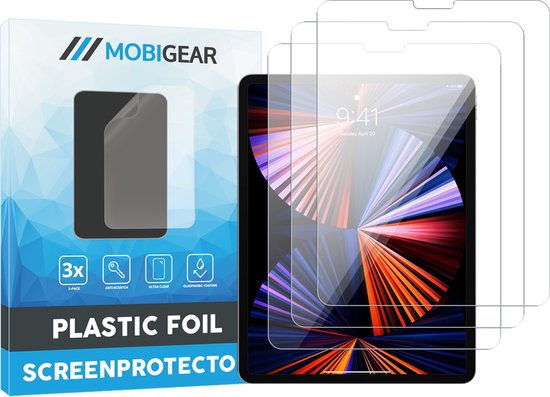 Film de protection d'écran Mobigear adapté à Apple iPad Pro 12.9 (2018) - Compatible avec les coques (paquet de 3)