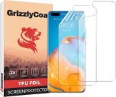 GrizzlyCoat Screenprotector geschikt voor Huawei P40 Pro Hydrogel TPU | GrizzlyCoat Screenprotector - Case Friendly + Installatie Frame (2-Pack)