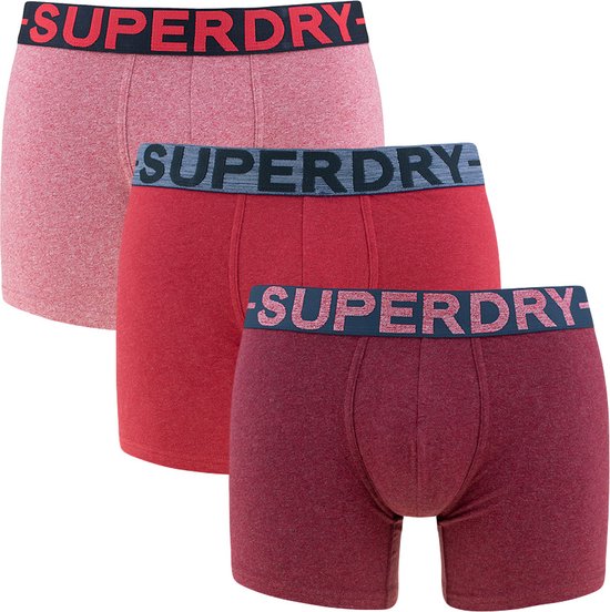 Superdry 3P boxers basic rood 1MW - L