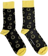 Nirvana - Chaussettes Outline Happy Faces - EU 40-45 - Zwart