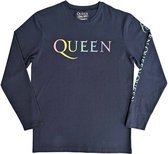 Queen - Rainbow Crest Longsleeve shirt - 2XL - Blauw