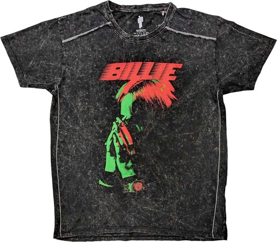Billie Eilish - Anime Drink Heren Tshirt - Blauw | Attitude Holland
