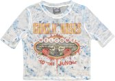 Guns N' Roses - Welcome To The Jungle LV Crop top - XS - Wit/Blauw