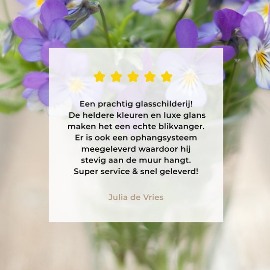 MuchoWow® Peinture sur verre 90x90 cm - Peinture sur verre - Violons dans un vase - Photo sur verre acrylique - Peintures