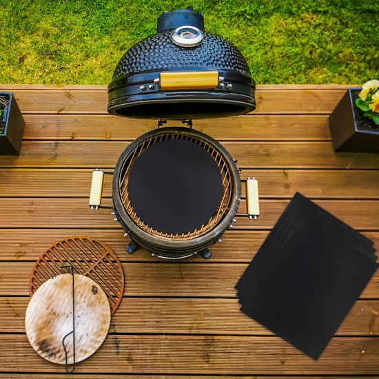 BBQROX Grillmatten, set van 3, 50 x 40 cm tot 300 °C