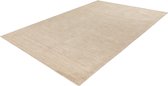 Lalee Comfy Uni vloerkleed karpet effen laagpolig vloerkleed rechthoekig organische vormen tapijt fraai gemêleerd 120x170 cm ivoor gebroken wit