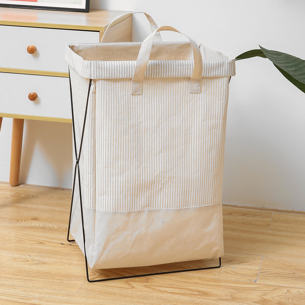 Goedkoopste Lexorion Engels -Wasmand - Wasmanden - Wasmand Inklapbaar - Opvouwbare Wasmanden - 36cm x 28cm x 59cm - Ijzeren Pijpenrek