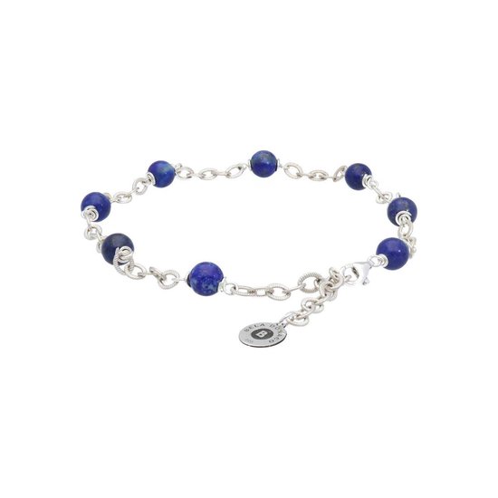 Bela Donaco - Bracelet de Cheville Wrap Wire B6 – Lapis Lazuli – Argent Massif