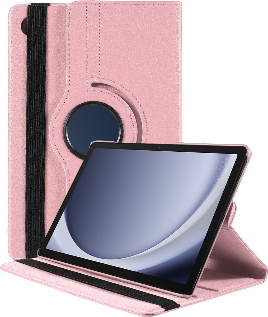 Housse Samsung Galaxy Tab A9+/ Tab A9 Plus 11 pouces rotative rose