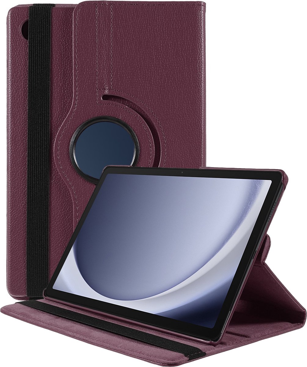 Hoes geschikt voor Samsung Galaxy Tab A9 – Arara draaibaar tablethoes – Paars