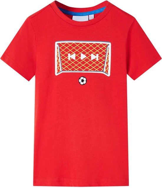 vidaXL-Kindershirt-met-doelprint-128-rood