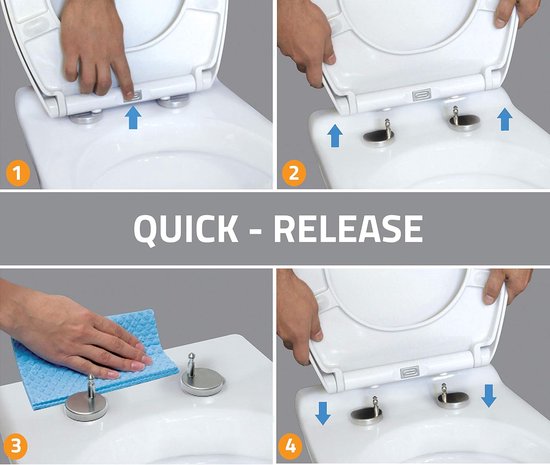 Toiletdeksel wc-bril met softclosemechanisme en antibacteriële Toiletdeksel wc-bril met softclosemechanisme en antibacteriële