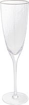 Vikko Décor - Champagne Glazen - Set van 2 Champagne Coupe - Flutes - Zilveren Rand