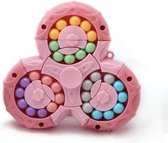 Cliste Jouets cube rotatif 2 en 1 Fidget Spinner Magic Bean - 1 pièce - Jouets sensoriel - Jouets de bain - Jouet de puzzle portable pour entraînement cérébral - Nouveau - Enfants