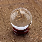 Clear Crystal Ball 40mm Aziatische zeldzame natuurlijke kwarts magische bal kristallen bal met basis, transparant