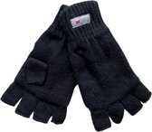 Vingerloze handschoenen - Heren handschoenen - Handschoenen zonder vingers - Thinsulate - Wol - Zwart - One size