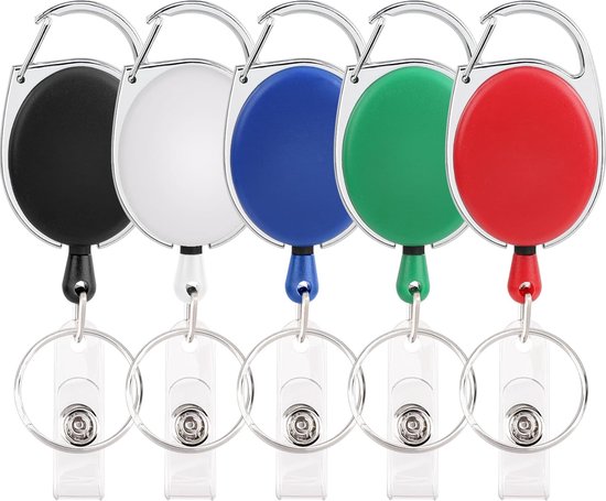 Heavy Duty sleutelhanger, uittrekbaar, met sleutelband, afneembaar en ID-kaarthoes, intrekbare ID-kaarthouder met 80 cm intrekbare stalen kabel voor ID-kaart, toegangskaarten Heavy Duty sleutelhanger, uittrekbaar, met sleutelband, afneembaar en ID-kaarthoes, intrekbare ID-kaarthouder met 80 cm intrekbare stalen kabel voor ID-kaart, toegangskaarten