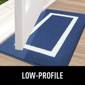 Deurmat, wasbaar, voetmat voor binnen, antislip, vuilvangmat, deurmat, entree-tapijt voor huisdeur, binnen, 60 x 90 cm, blauw