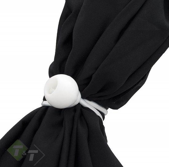 Elastiek met bal wit - 12 delig - Spanelastiek - 17cm - Benson van Benson — afbeelding 4