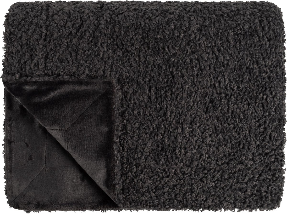 Linolux Fleece Plaid Ollie Anthracite 150x200