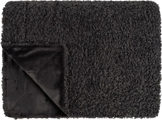 Linolux Fleece Plaid Ollie Anthracite 150x200