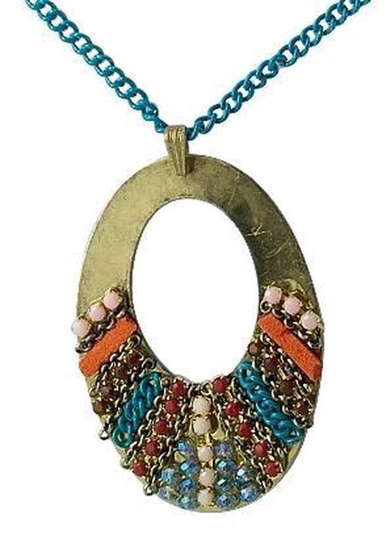 Zilverkleurige ketting met parelhanger