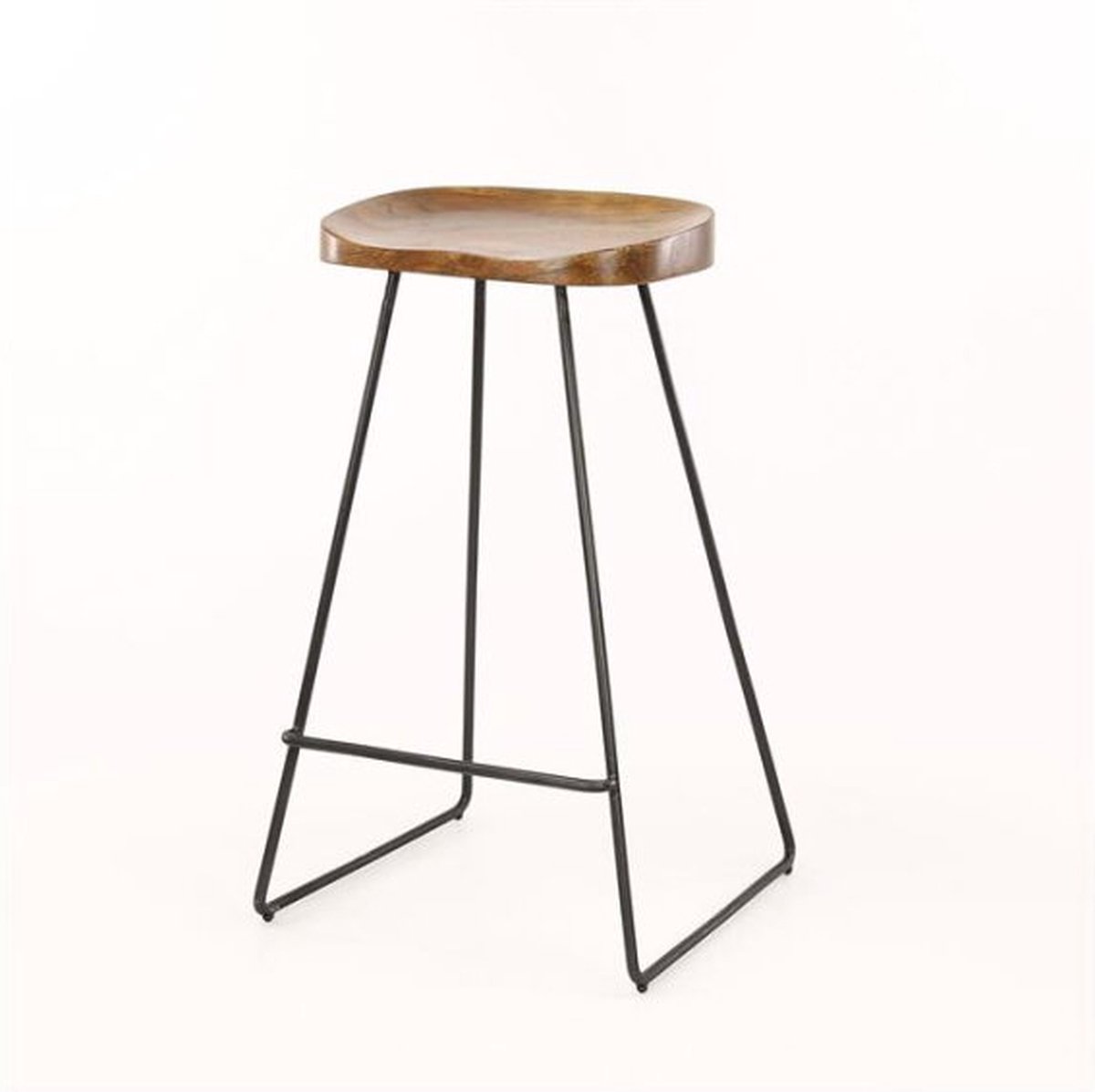 Meubelplaats Barstoel Acacia Houten Zitting - barstoelen set van 4 massief acacia naturel