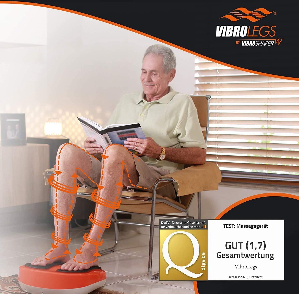 Afbeelding 2 van Vibrolegs Voetmassage - Massageapparaat met vibratie - foot massager - stimuleert bloedsomloop voor voeten- 4 modi - Verbetering Bloedsomloop - Acupressuur