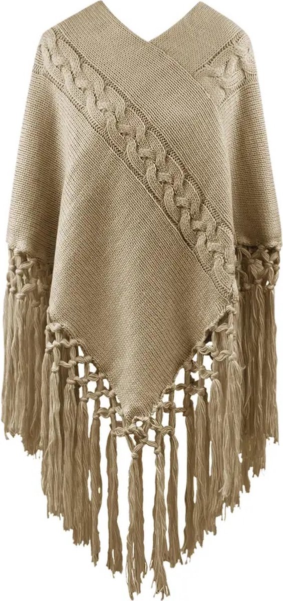 Poncho Ibiza- camel