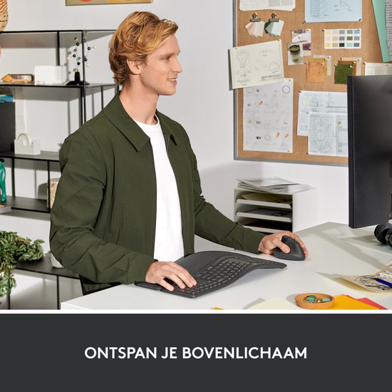 Logitech Lift - Verticale ergonomische muis - Linkshandig - Graphite