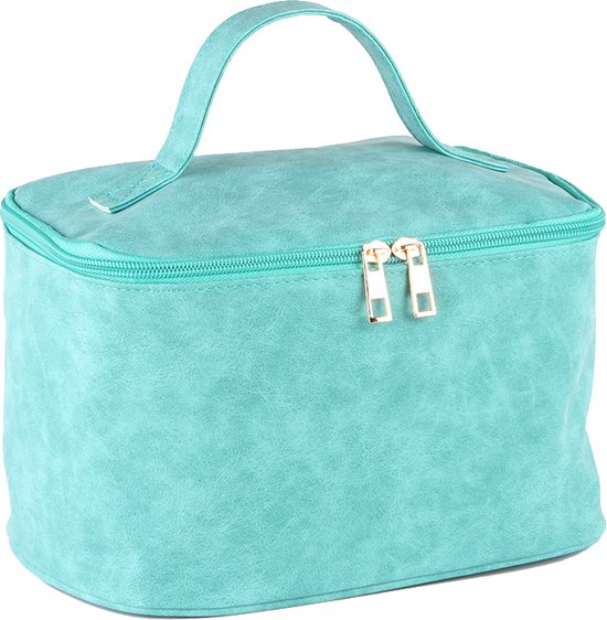 Trousse de Toilettes Nouka Blue Ladies - Trousse de toilette - Trousse de Beauty - Trousse de maquillage - Cuir PU - Klein - Cadeau pour femmes - Cadeau pour Filles