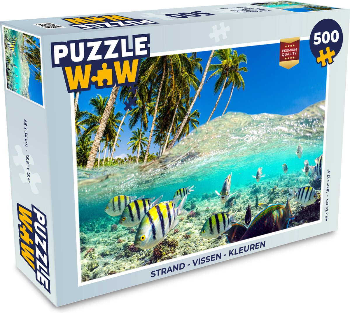 Puzzel Strand - Vissen - Kleuren - Legpuzzel - Puzzel 500 stukjes