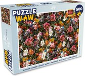 Puzzel Bloemen - Vlinder - Design - Kunst - Abstract - Schilderij - Oude meesters - Legpuzzel - Puzzel 500 stukjes