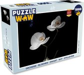 Puzzel Orchidee - Bloemen - Zwart - Wit - Stilleven - Legpuzzel - Puzzel 1000 stukjes volwassenen