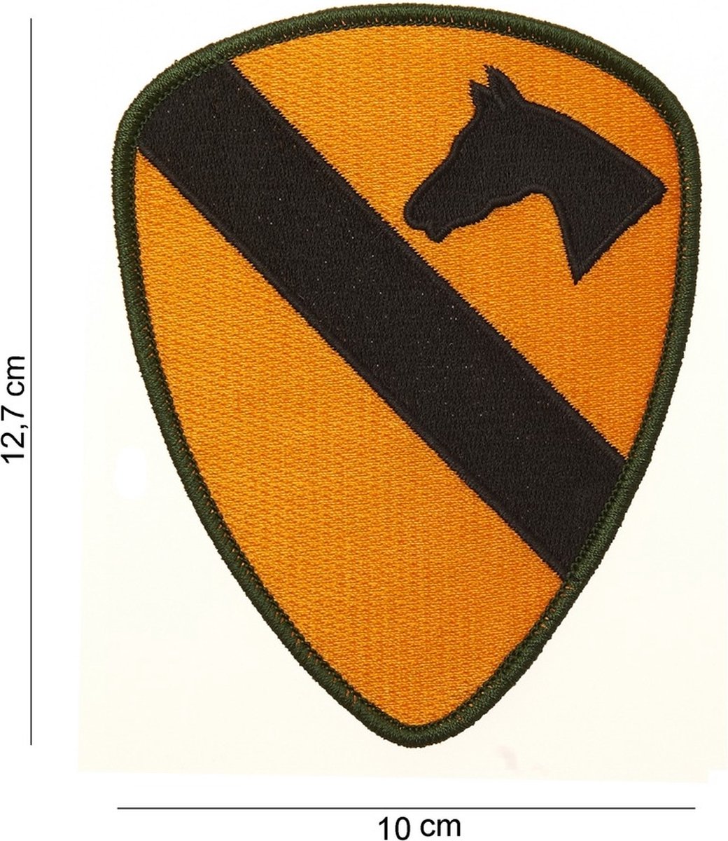 Embleem stof US Cavalry geel