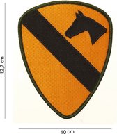Embleem stof US Cavalry geel