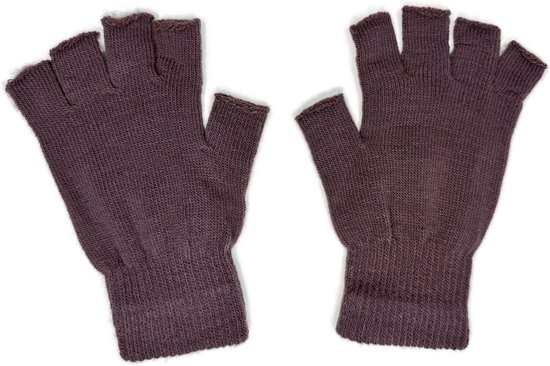 3BMT® Handschoenen zonder Vingers - Vingerloze Handschoenen Dames - One Size - Polswarmers - Zonder Vingertoppen - Oud Roze
