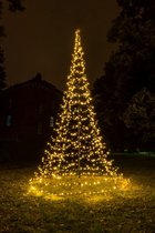 Sapin de Noël Galaxy LED - Siècle des Lumières pour mât de drapeau - Mât inclus - 4 mètres - Blanc chaud - 640 LED