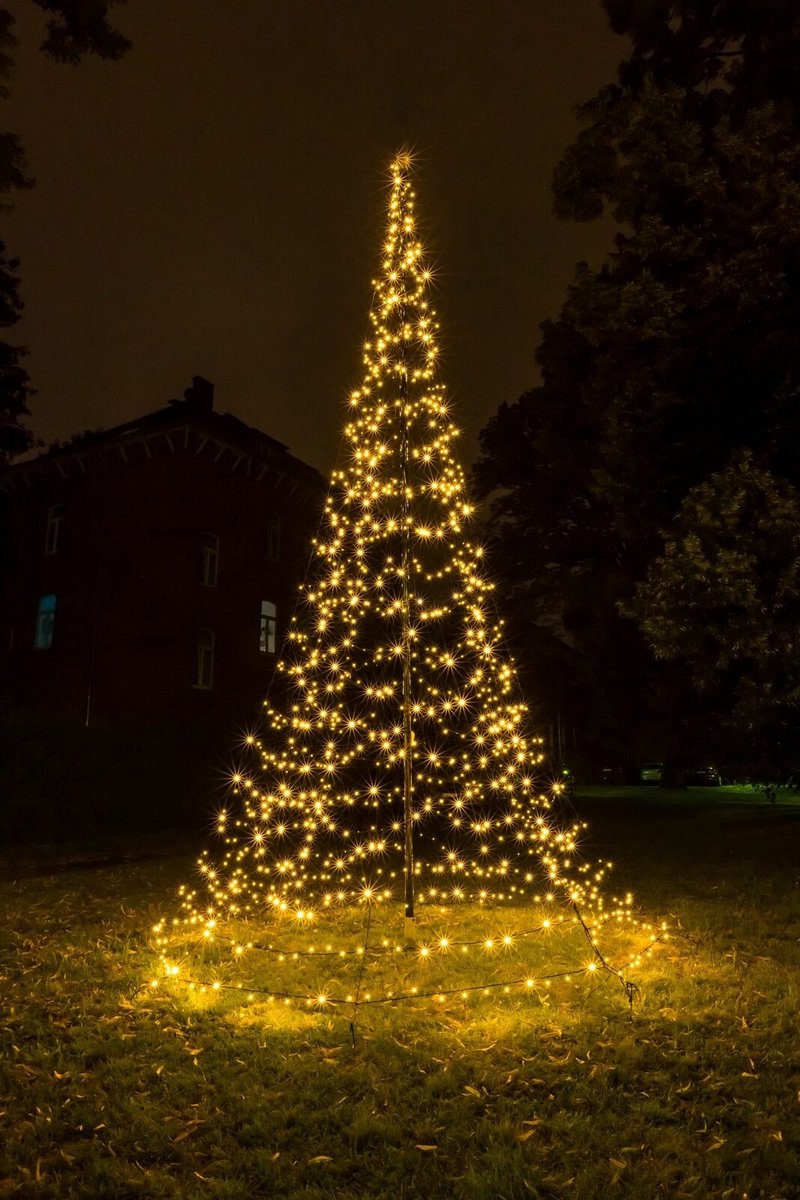 Galaxy LED Kerstboom - Vlaggenmast Verlichting - Inclusief Mast - 4 Meter - Warm wit - 640 LED - Galaxy
