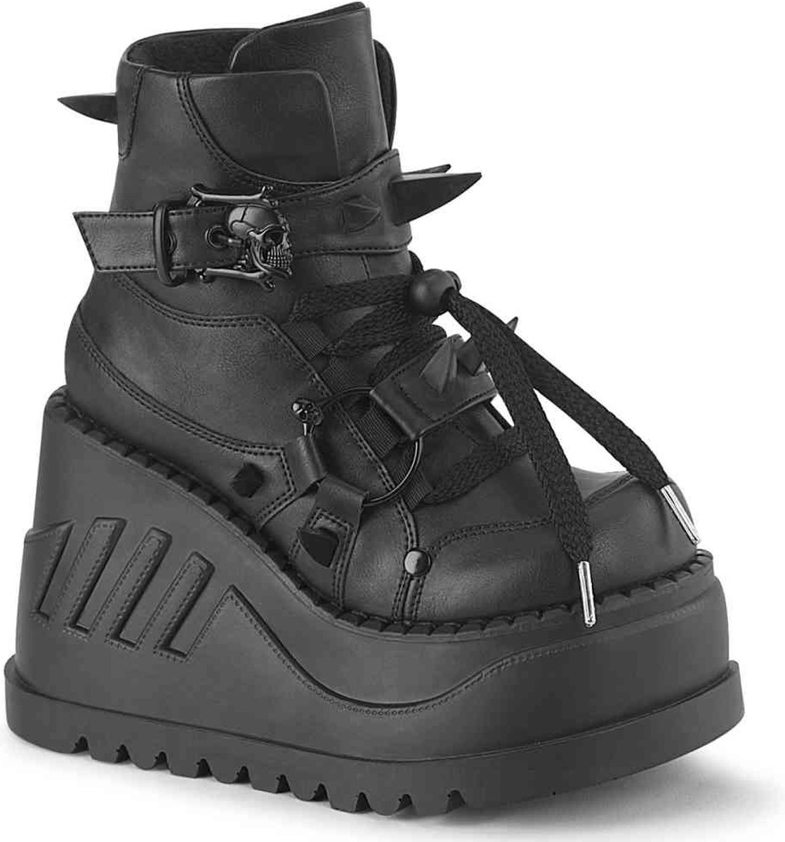 DemoniaCult - STOMP-60 Plateau Laarzen - US 11 - 41 Shoes - Zwart