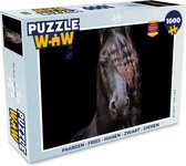 Puzzel Paarden - Fries - Manen - Zwart - Dieren - Legpuzzel - Puzzel 1000 stukjes volwassenen