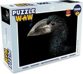 Puzzel Vogel - Portret - Neushoornvogel - Zwart - Dieren - Legpuzzel - Puzzel 1000 stukjes volwassenen