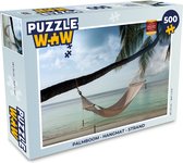 Puzzel Palmboom - Hangmat - Strand - Legpuzzel - Puzzel 500 stukjes